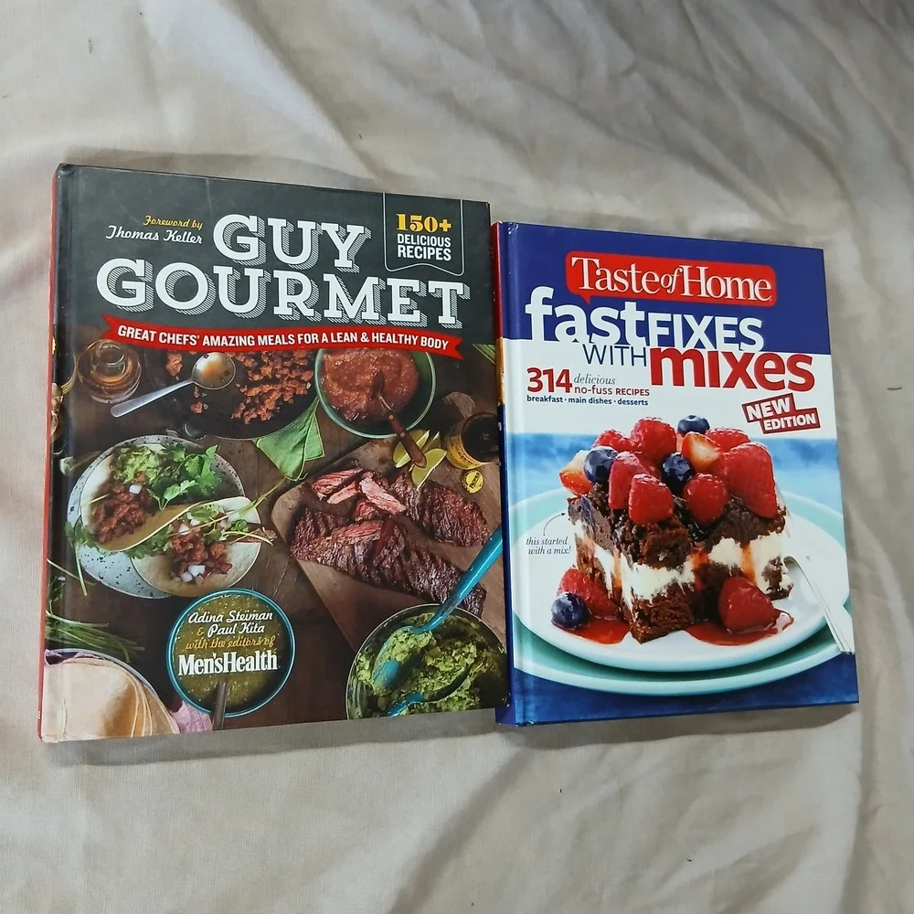 Guy Gourmet Mens Health & Taste of Home Fast Fixes with Mixes Cookbook Bundle